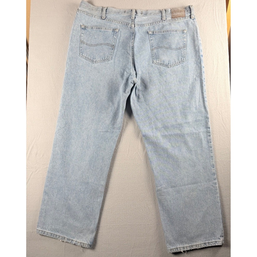 Vintage Lee Relaxed Fit Mens Light Wash Denim Jeans 42x30 Cotton Blue Workwear